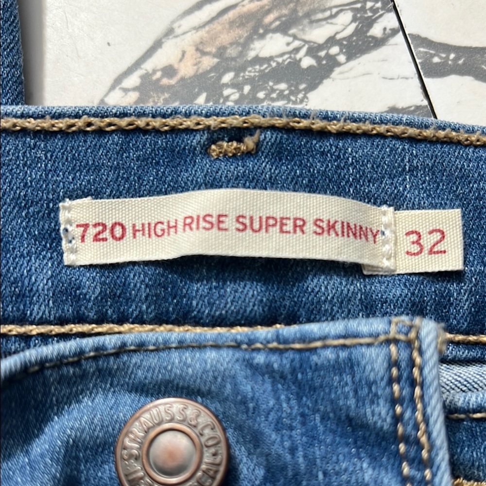 Levi’s 720 Blue Skinny Jeans - Picture 2 of 4